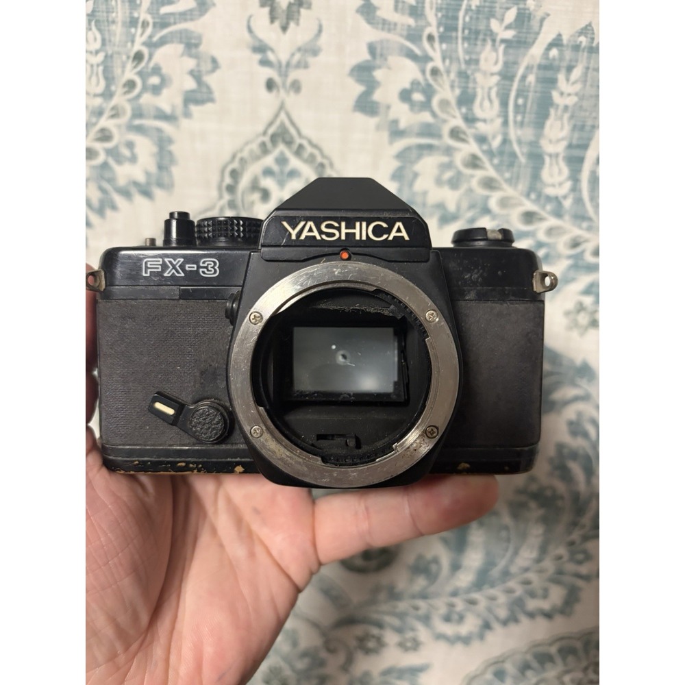 Yashica FX-3 35mm Film SLR Vintage Camera Body, Black; Untested